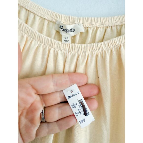 Madewell | NWT Bubble Tee in Pale Chamois Butter Yellow | Sz XS - Picture 5 of 8